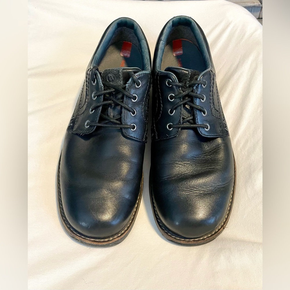 *EUC* MERRELL Performance Leather Shoes- Black - Men’s Sz 8 1/2W -Style #J42139W